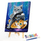 Stacking Cats Oil Paint By Numbers DIY Drawing Picture Kit for Adults Home Decor