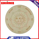 Wooden Divination Pendulum Board with Stars Moon Carved Coaster (Green 15cm)