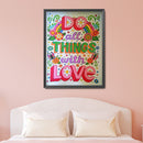 Rhinestone Alphabet Creative Abstract Diamond Painting Full Round Drill Poster