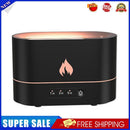 Flame Air Humidifier Essential Oil Aroma Diffuser Ultrasonic Mist (Black)
