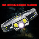 Powerful XPE+COB LED Headlight Sensor Head Light USB Charging Head Flashlig