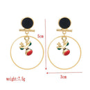 Fashion Women Circle Swimming Earrings Christmas Earrings Jewelry Gift (2)