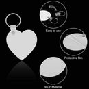material Wooden Heat Transfer Keychain Double-Side Printed Blank Keychains DIY