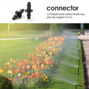 qiheiyipian 100pcs 1/4-Inch Straight Barbed Double Way Joint Drip Watering On