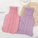 Solid Color Hand Warmer Knitted Cover Water-filled Bag Hot Water Bottle Cover