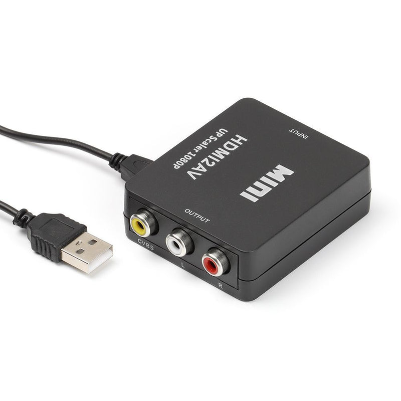 Durable Full HD Video 1080P Mini Converter Adapter HDMI to 3 RCA CVBS Connector