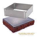 Adjustable Square Mousse Cake Mold Stainless Steel Baking Mould Decorating