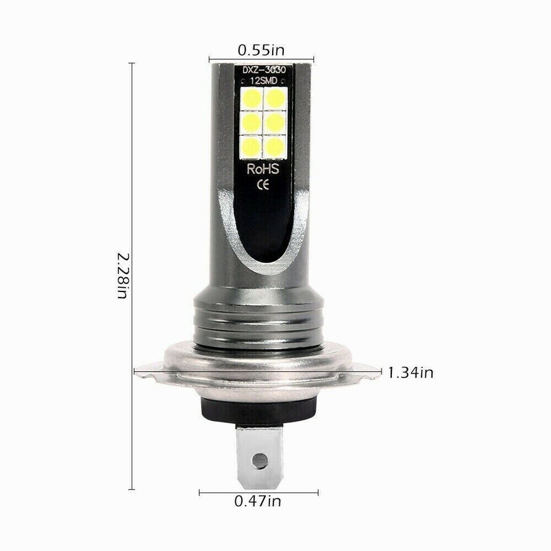 White 48W H7 Car Fog Light Xenon Hid Headlight Auto Bulbs Anti -Fog Lights