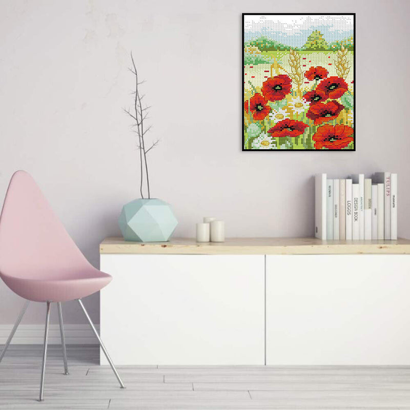 Partial Cross Stitch Artwork 14CT Printed Spring Needlework Home Ornament