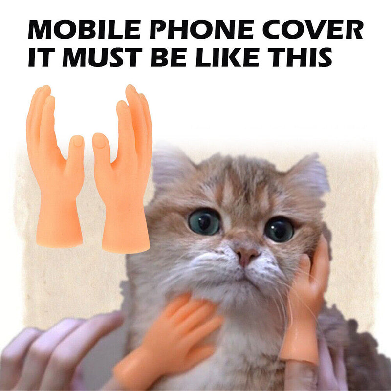 1 Pair Soft Plastic Safety Small Simulation Hands Puppet Pet Interactive To