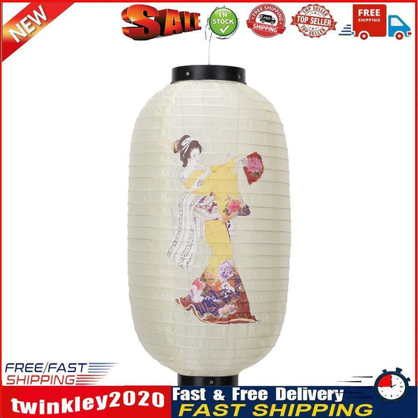 25cm Lantern Cloth Japanese Style Printing Fabric for Bar Pub Decor (B) Newly