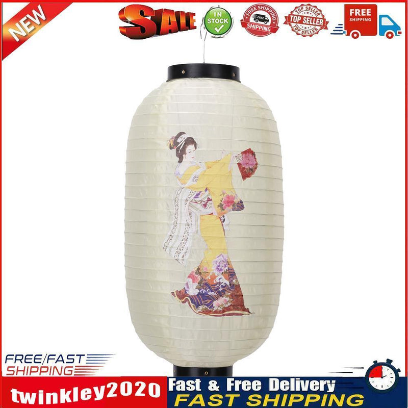 25cm Lantern Cloth Japanese Style Printing Fabric for Bar Pub Decor (B) Newly