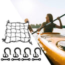 15"x15" Deck Cargo Bungee Net with Pad Eyes & Hooks Marine For Canoe Kayak M6B5