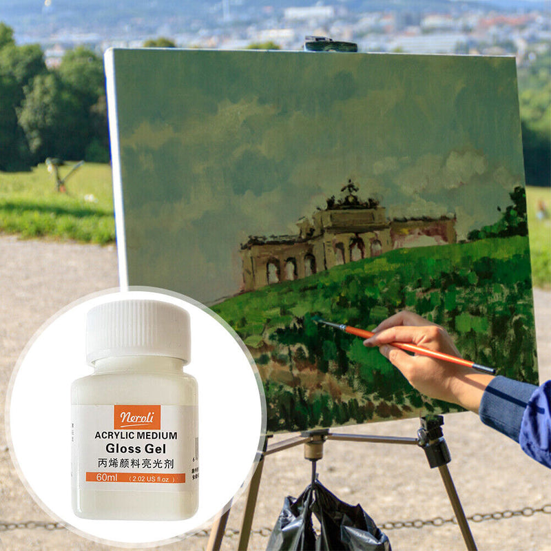 60ml Acrylic Medium Gloss Gel for Oil Paint Polish Painting Pigment Tools