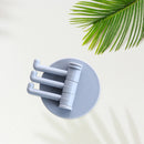 Bathroom Wall Hanging Rotatable 3 Hooks Adhesive Bracket Holder (Grey) Newly