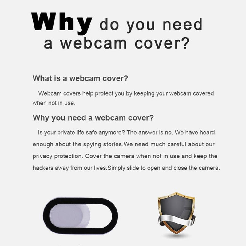 Webcam Cover Privacy Protection Shutter for Phone Laptop Desktop (White) Newly