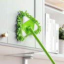 Retractable Kitchen Floors Cleaning Triangle Mop for Glass Wall (Green) Newly