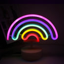 Neon Sign LED Lights Decorative Marquee Signs Light with Base (Rainbow) Newly