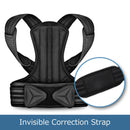 Posture Corrector - Adjustable Back Straightener Brace Support (Black L) Newly