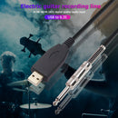 USB Guitar Cable USB Male to 6.35mm 1/4 TS Mono Connector Adapter Cord (2m)