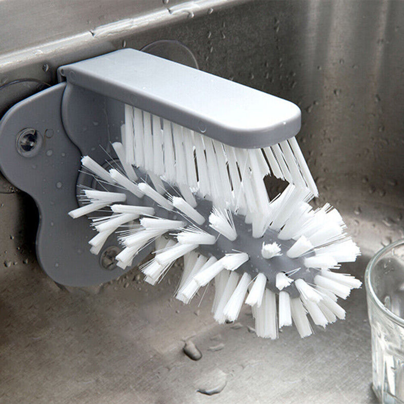 Kitchen Rotating Cleaning Tool Cup Scrubber Glass Cleaner Bottles Brush Newly