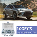 100pcs No.4 U Nut Car Interior Door Trim Panel Fastener Clip for Auto Motorcycle