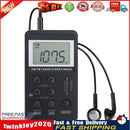 Portable Dual Band AM/FM Pocket Radio Digital Display Mini Radio (Black) Newly