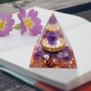 Orgonite Pyramid Amethyst Peridot Healing Crystal Art Energy Generator (A) Newly