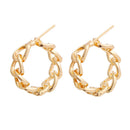 Party Jewelry Wedding Geometric Round Earrings Hoop Earrings Hollow Chain