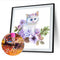 5D DIY Diamond Painting Flower Cat Full Drill Rhinestone Mosaic Art Picture
