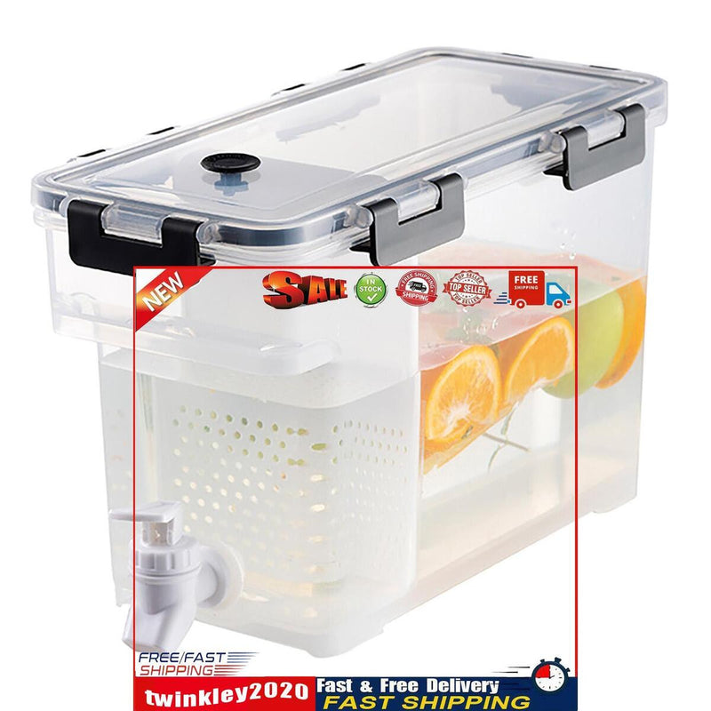 Drink Dispenser Leak-Proof Spigot Storage with Filter Screen (Black) Newly