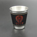 Portable Stainless Steel Wine Cups Set with Leather Storage Bag Picnic Tableware