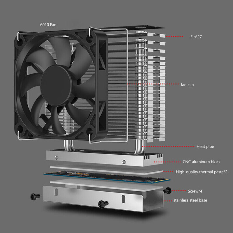 M.2-THREE Solid State Hard Disk Radiator Active M.2 Hard Drive Cooler for PC