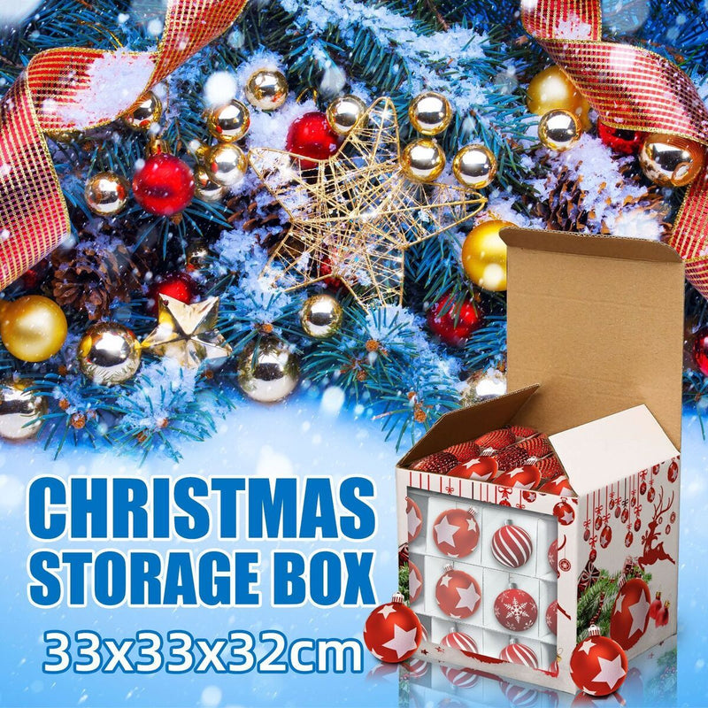 Divider 64 Baubles Organiser Christmas Ball Storage Box Xmas Tree Decorations