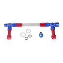 Stainless Steel Braided 8 AN Dual Feed Fuel Line Kit for Holley 4150 Carb