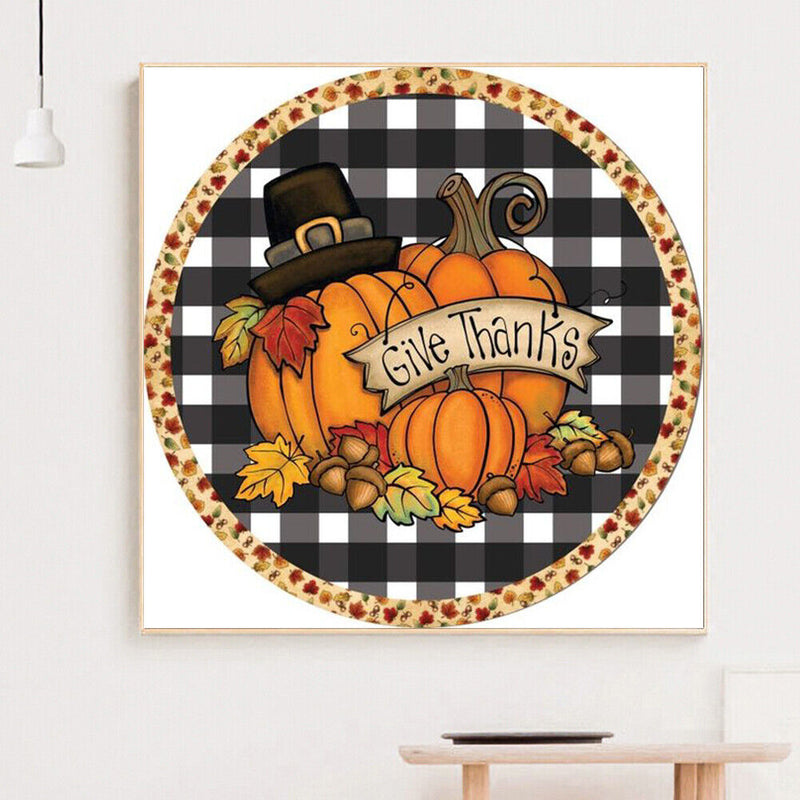 Diamond Painting pumpkin Full Round Rhinestone Wall