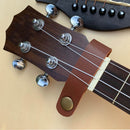 Leather Electric Guitar Strap Button Lock Belt for Bass Ukulele (Brown) Newly