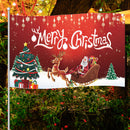 Christmas Flag Holiday Banner with Santa Claus / Sleigh / Deer / Christmas Tree