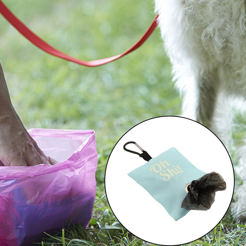 Pets Garbage Poop Bag Dispenser Dog Waste Bag Holder Organizer (Light Blue)