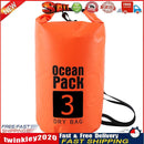 Waterproof Dry Bag Pack Sack Swimming Kayaking River Trekking (3L Orange) Newly