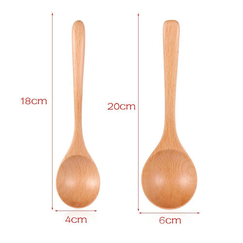 Dessert Japanese-Style Porridge Tea Spoons Tableware Soup Scoop Wooden Spoon