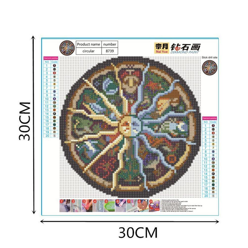 5D DIY Full Drill Diamond Painting Round Geometry Cross Stitch Embroidery Newly