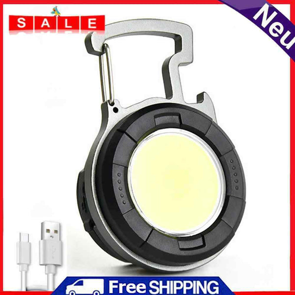 10W COB LED Mini Keychains Clip Flashlight 500lm Waterproof Pocket Working Lamp
