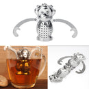 Monkey Shape Tea Infuser Loose Leaf Strainer Herbal Filter Tray Spice Newly
