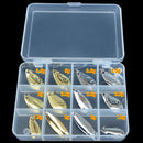 12pcs/box Metal Spoon Fishing Lures Hard Baits Jigs Freshwater Fishing Tools