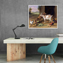Goat Rooster Oil Paint By Numbers Kit DIY Acrylic Painting on Canvas (B1475)