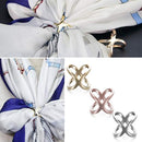 Scarf Buckle Ring Clips Scarf Clip Enamel Brooches Shawl Scarves Accessories