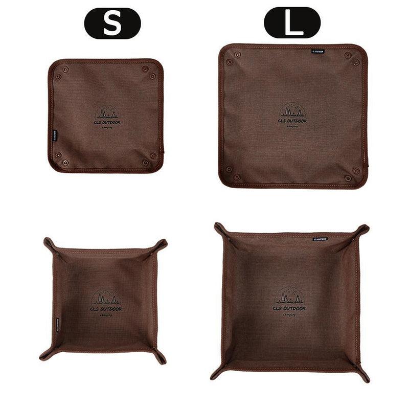 Portable Camping Storage Tray Outdoor Multi-function Foldable Square Plate (L