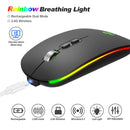 HXSJ M103FG 1600DPI Bluetooth-Compatible 5.1+2.4G Wireless Mouse Set (Dual)