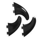 3pcs Surfboard Fin for FCS G5 Longboard Water Wave Fin Paddle Board (Black)